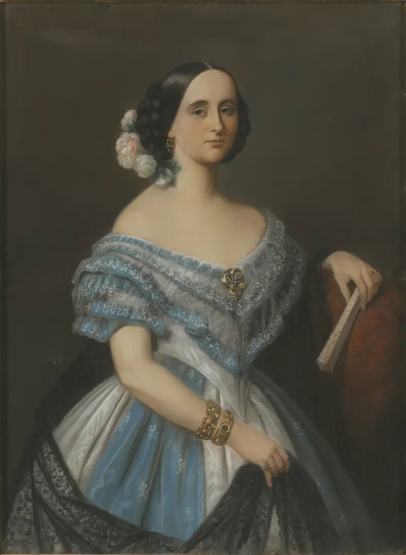 Julie (Julia Mathilda) Berwald, sp. Åkerhielm af Margrethelund (1822-1877), opera singer av Maria Röhl