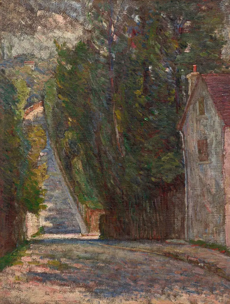 Landscape with an alley av Marie Bracquemond