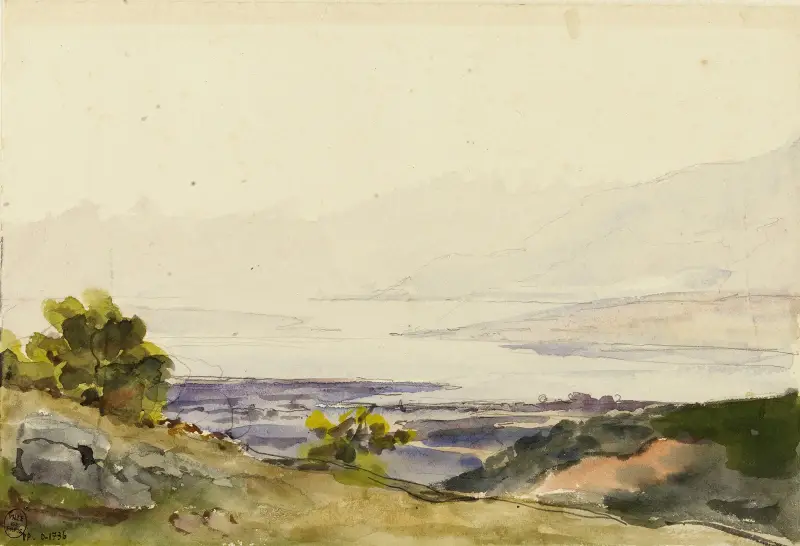 Krajobraz z Divonne (Zatoka), Marie Bracquemond