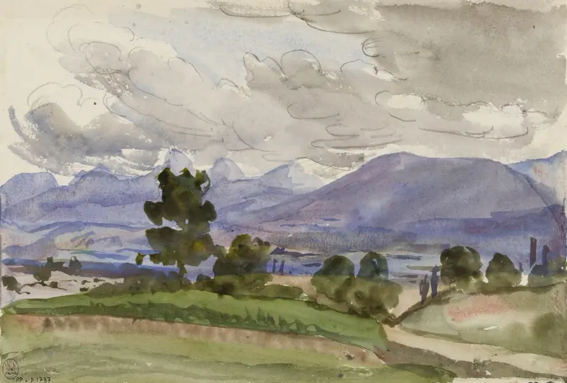 Landschaft von Divonne von Marie Bracquemond