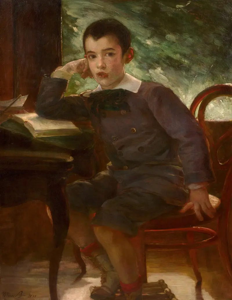 Portrait of Pierre Bracquemond as a child av Marie Bracquemond