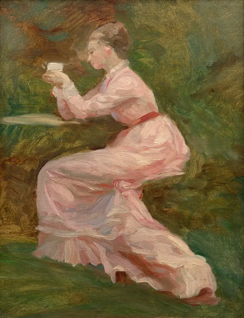 Study for ’La vue de Divonne’ av Marie Bracquemond