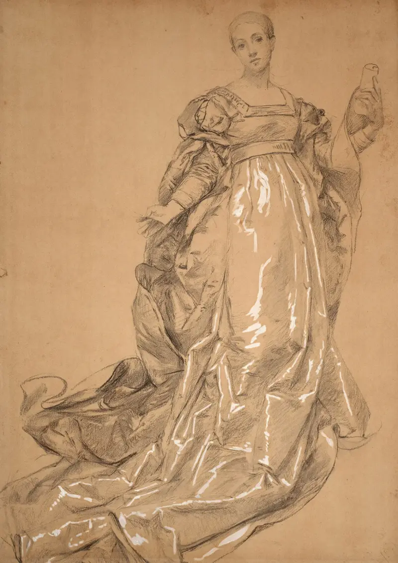 Study for Poetry, muse of the arts av Marie Bracquemond