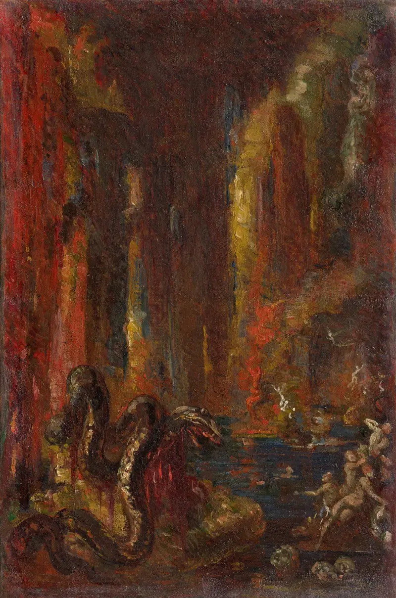 The Head and Tail of the Serpent, after Gustave Moreau av Marie Bracquemond