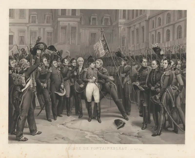 Avskedet i Fontainebleau (20 april 1814) av Jean-Pierre-Marie Jazet