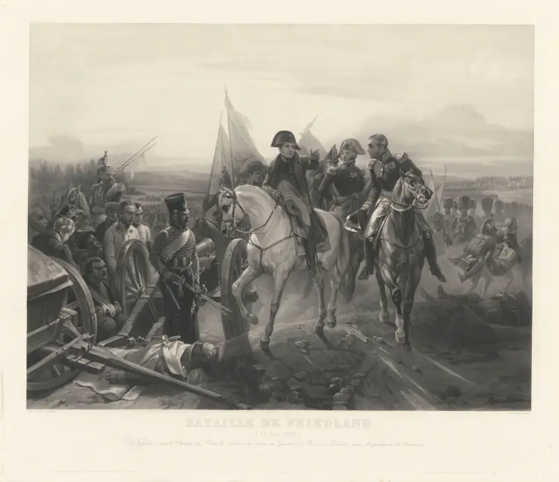 Slaget vid Friedland (14 juni 1807) (efter Horace Vernet) av Jean-Pierre-Marie Jazet