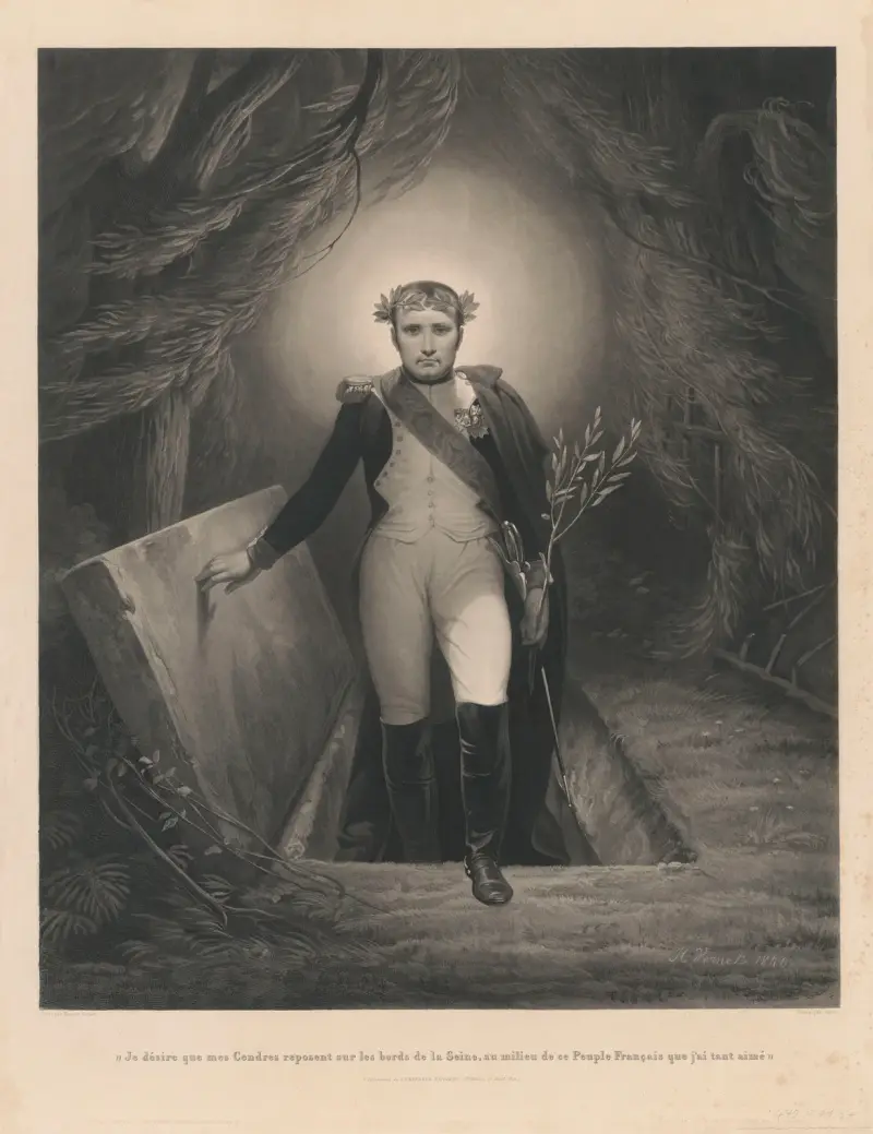 Ich wünsche, dass meine Asche an den Ufern der Seine ruht, inmitten dieses französischen Volkes, das ich so sehr geliebt habe – Das Testament Kaiser Napoleons von Jean-Pierre-Marie Jazet