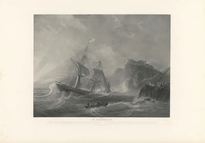Der Schiffbruch (nach Morel-Fatio) von Jean-Pierre-Marie Jazet