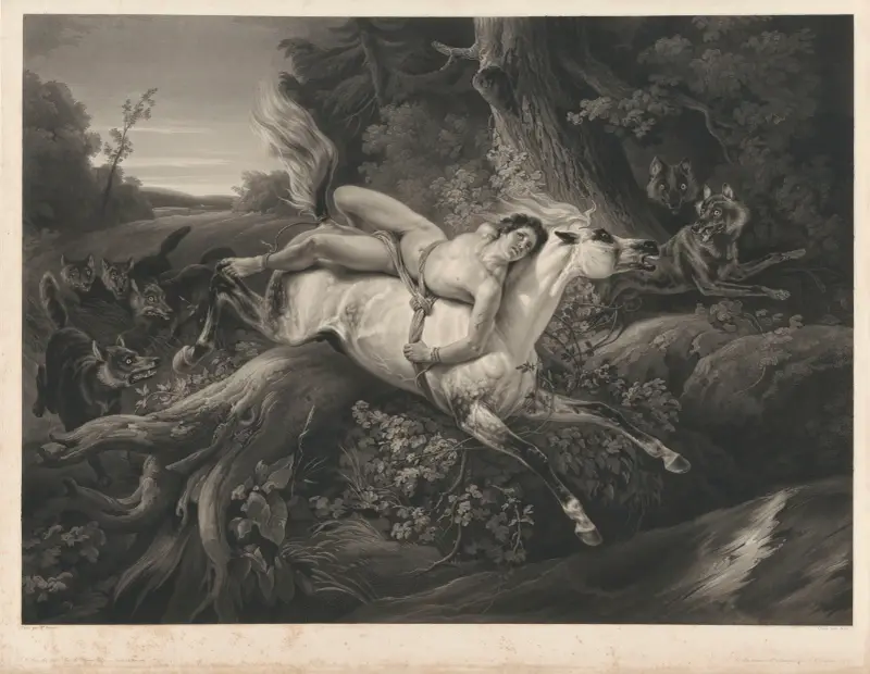 Mazeppa (after Horace Vernet) av Jean-Pierre-Marie Jazet