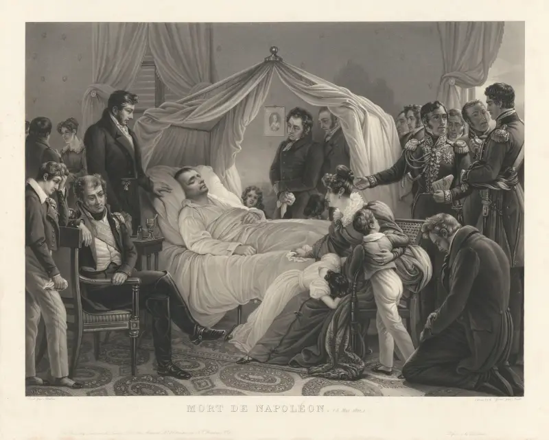 Napoleons död (5 maj 1821) av Jean-Pierre-Marie Jazet