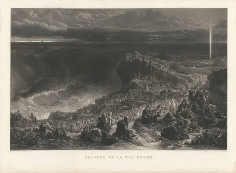Passagen genom Röda havet (efter Francis Danby) av Jean-Pierre-Marie Jazet