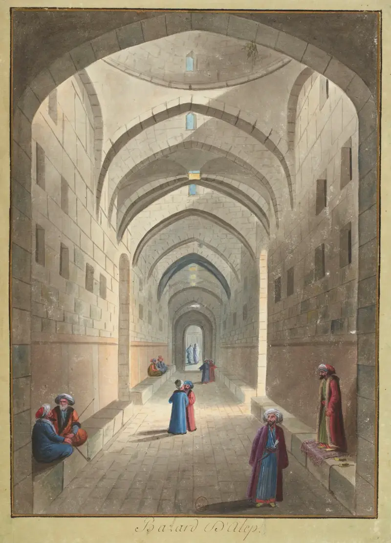 Bazaren i Aleppo av François-Marie Rosset