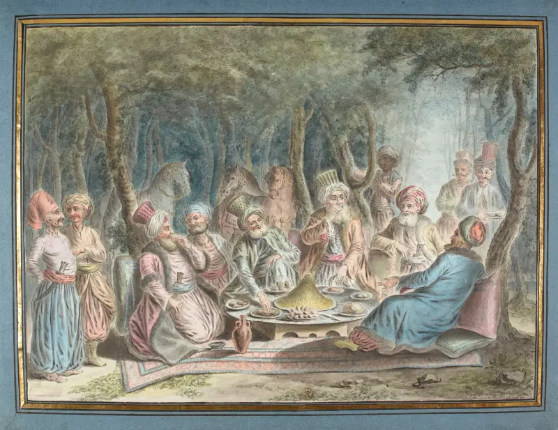 Turecka scena biesiadna, François-Marie Rosset