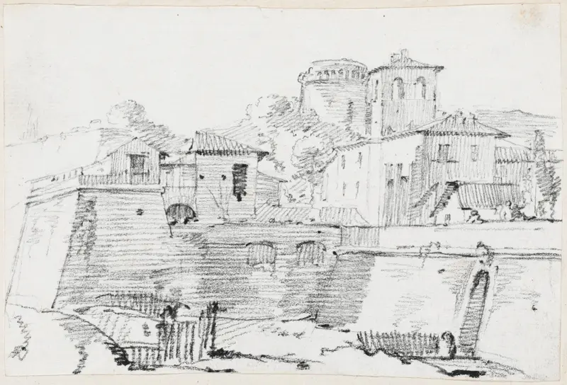 A Fortified Town in Italy av Joseph-Marie Vien