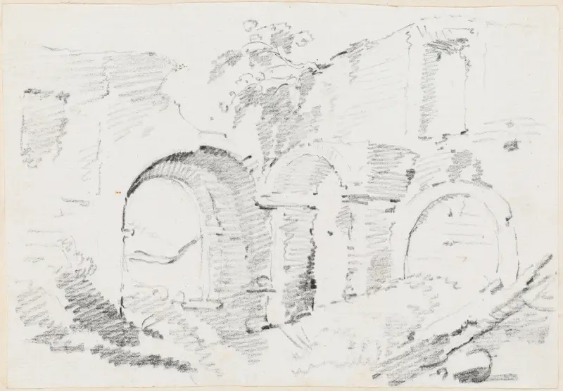 Römische Mauern von Joseph-Marie Vien