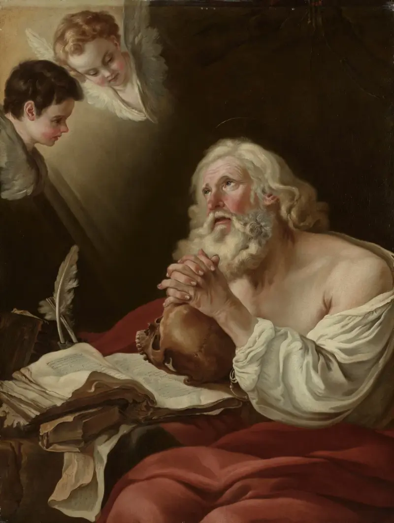 Den helige Hieronymus i bön av Joseph-Marie Vien