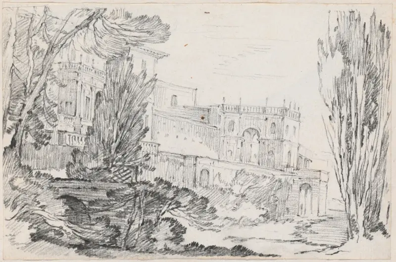 Villa d'Este, Tivoli av Joseph-Marie Vien