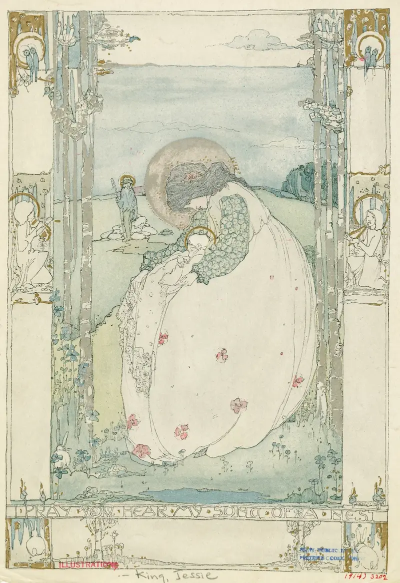 I pray you hear my song of a nest. av Jessie Marion King