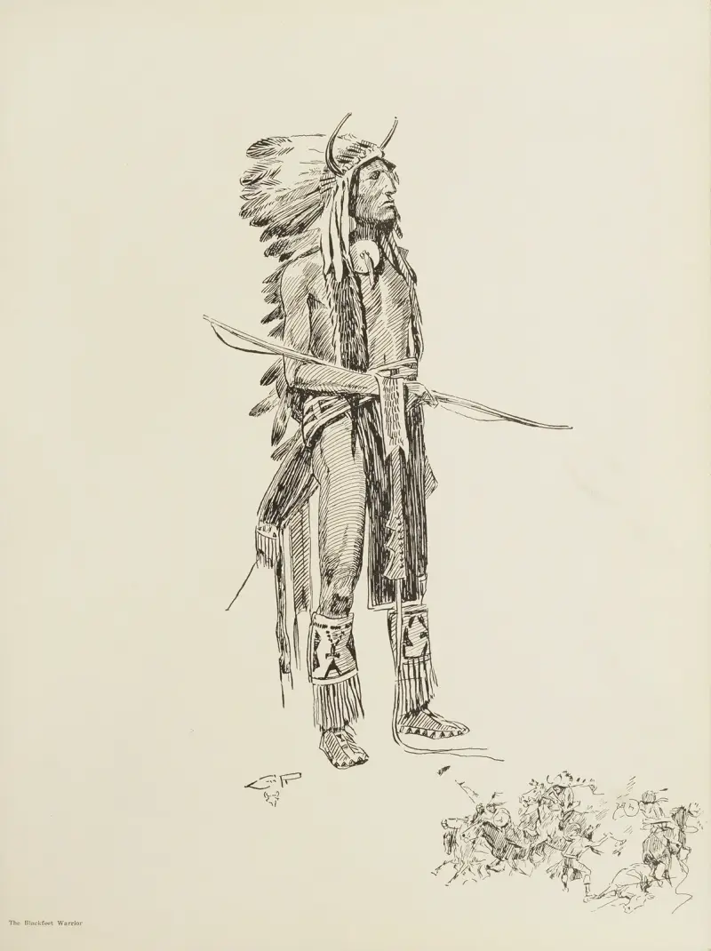 The Blackfeet Warrior av Charles Marion Russell