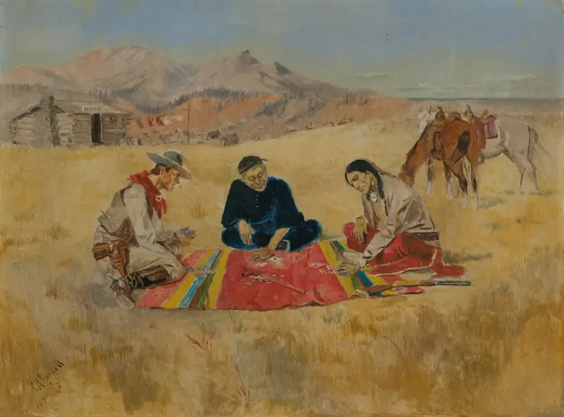 Pokerspelet av Charles Marion Russell