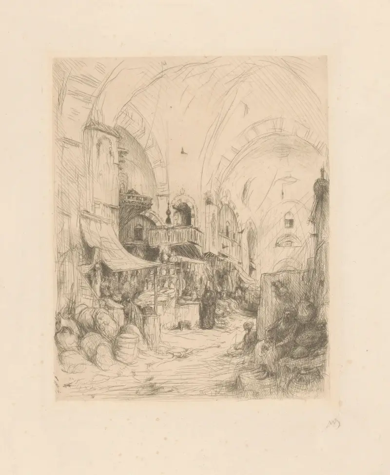 Bazar v Konstantinopoli, Marius Bauer