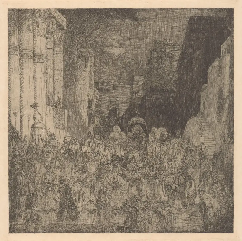 Koningin van Seba in Jeruzalem av Marius Bauer