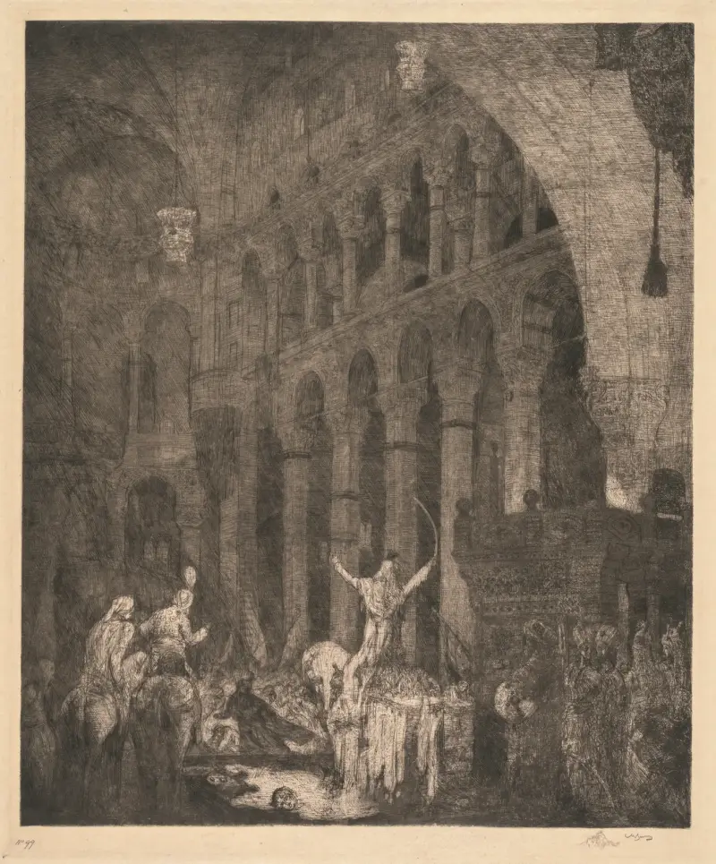 Mohammed II in the Aye Sophia av Marius Bauer