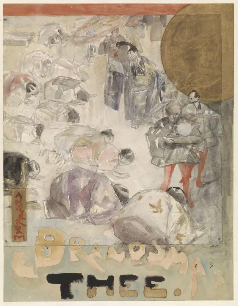 Ontwerp voor een affiche voor Brandsma’s Thee av Marius Bauer