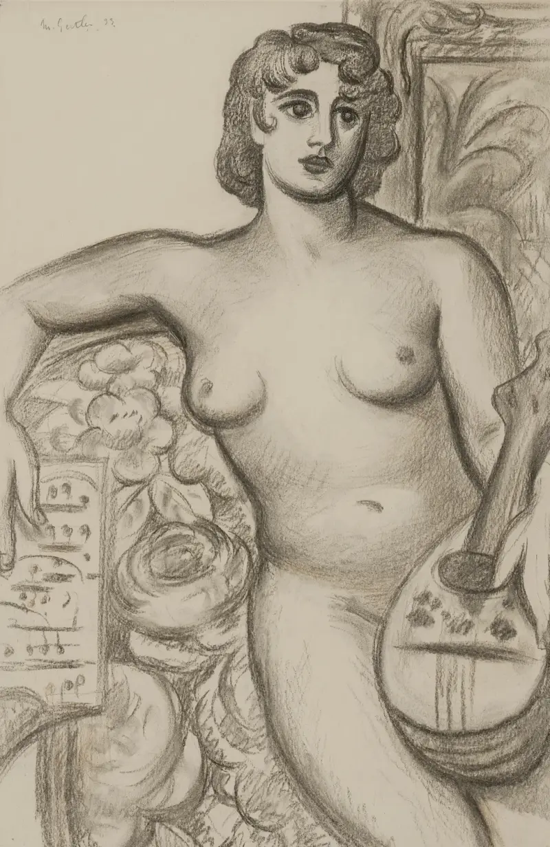 Sitzender Akt von Mark Gertler