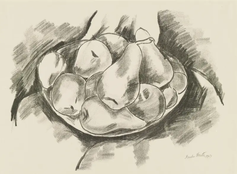 Schale mit Äpfeln und Birnen von Marsden Hartley