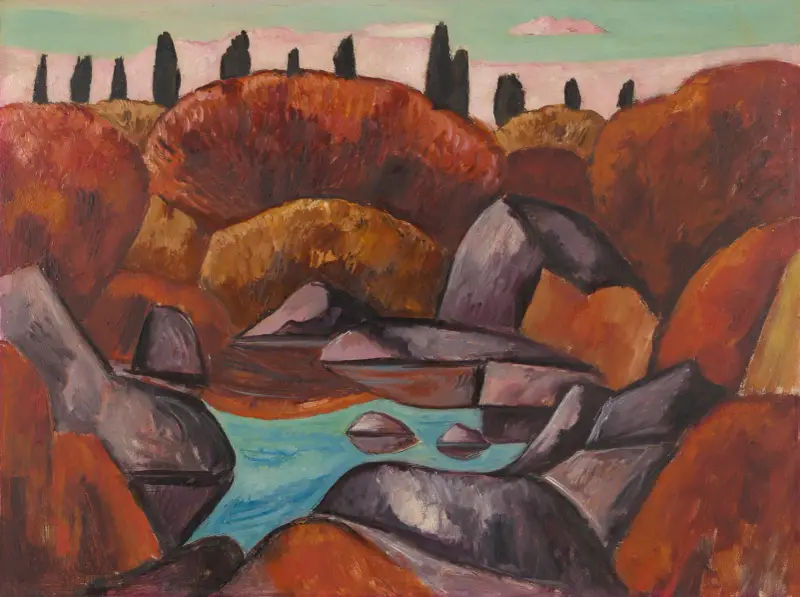 Flammender Teich—Dogtown von Marsden Hartley