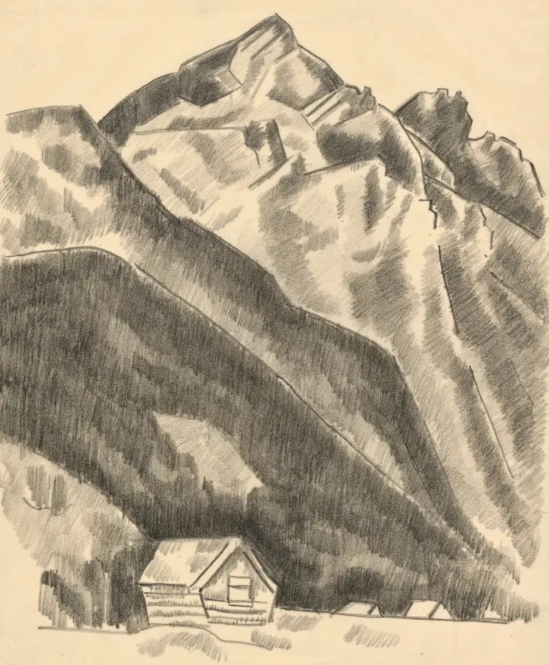 Berglandschaft (Garmisch-Partenkirchen), 1930 – Nr. 1 von Marsden Hartley