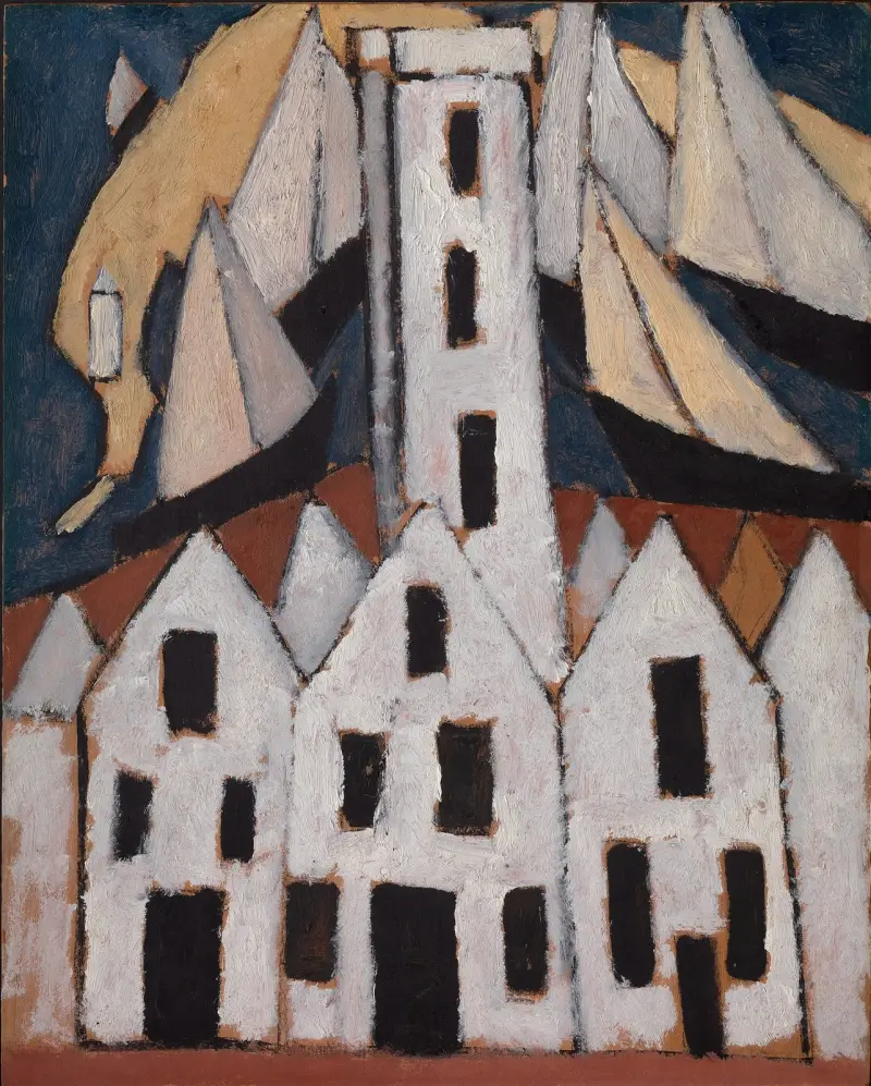 Bewegung Nr. 5, Häuser in Provincetown von Marsden Hartley