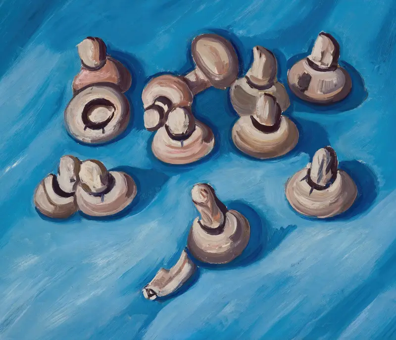 Mushrooms on a Blue Background av Marsden Hartley