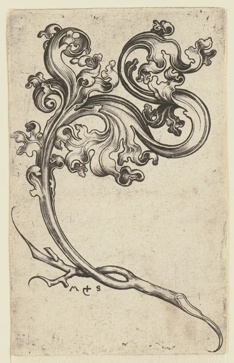 Ett lövverkornament av Martin Schongauer
