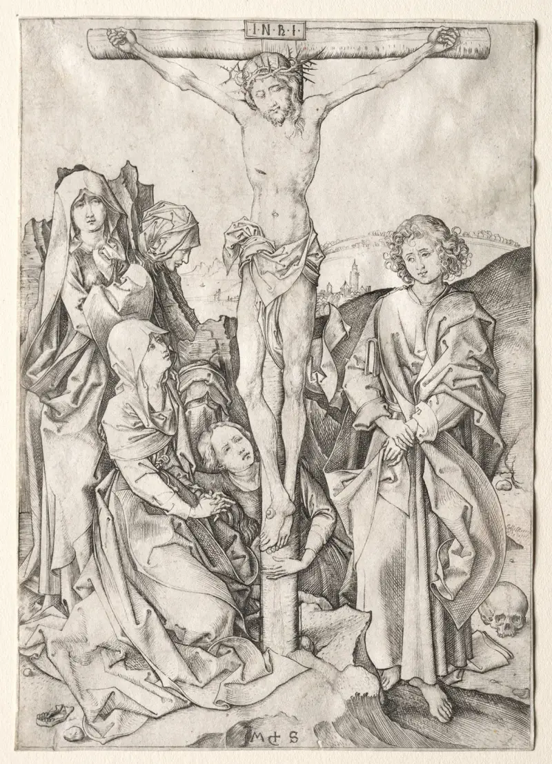 Kristus na kříži, 1480, Martin Schongauer