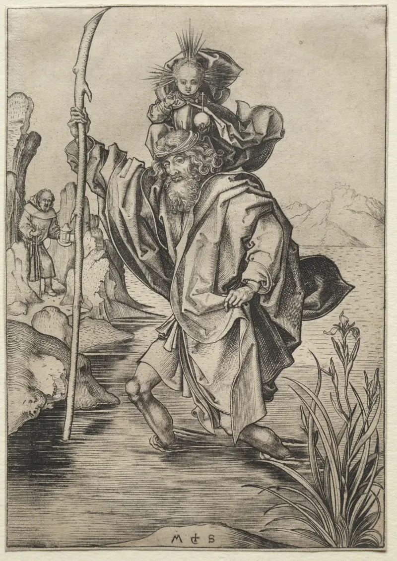 Sankt Kristoffer av Martin Schongauer