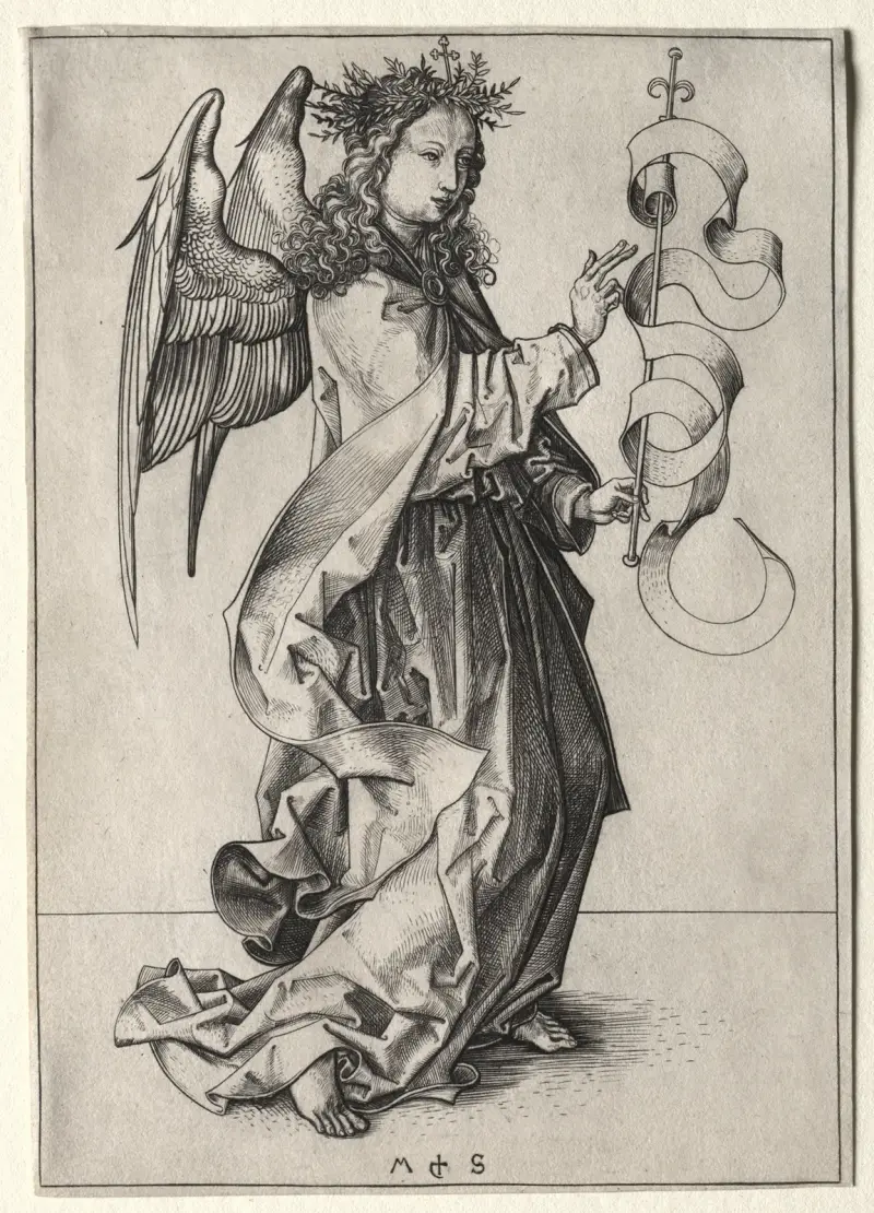 Ängeln från Bebådelsen av Martin Schongauer