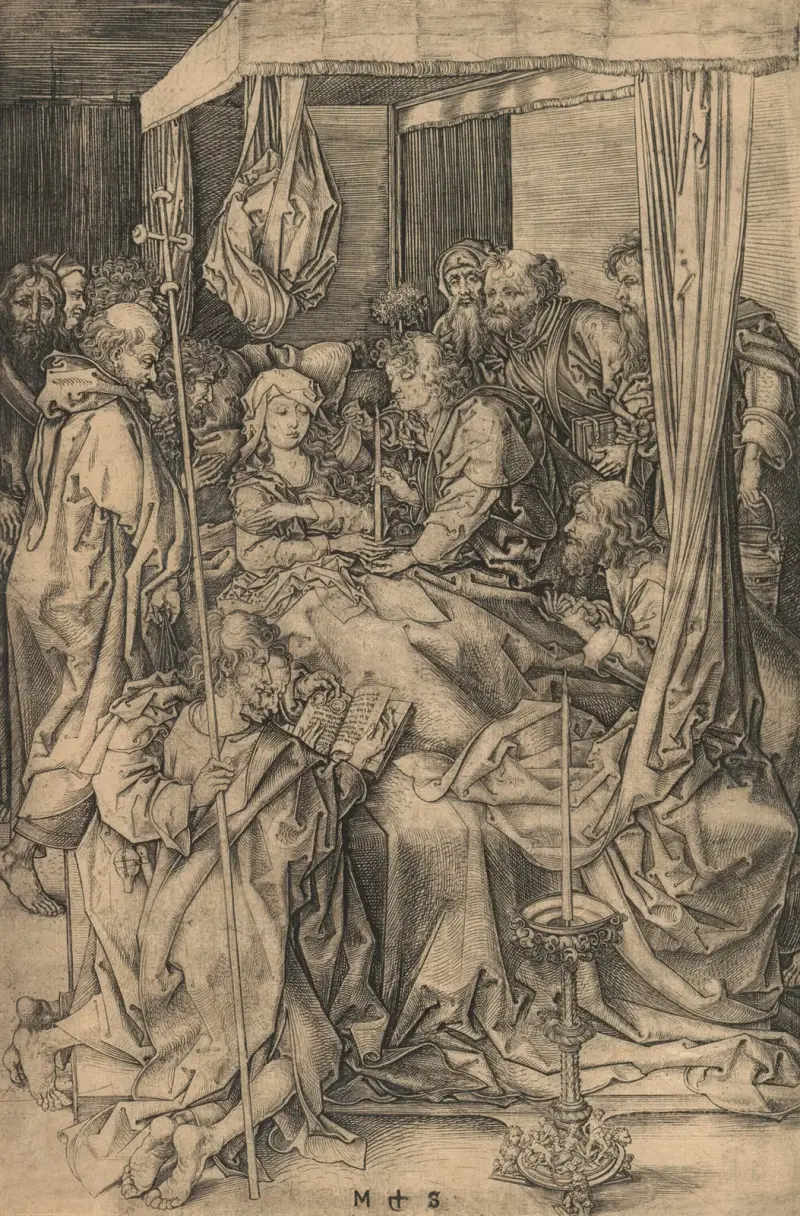 Jungfruns död av Martin Schongauer