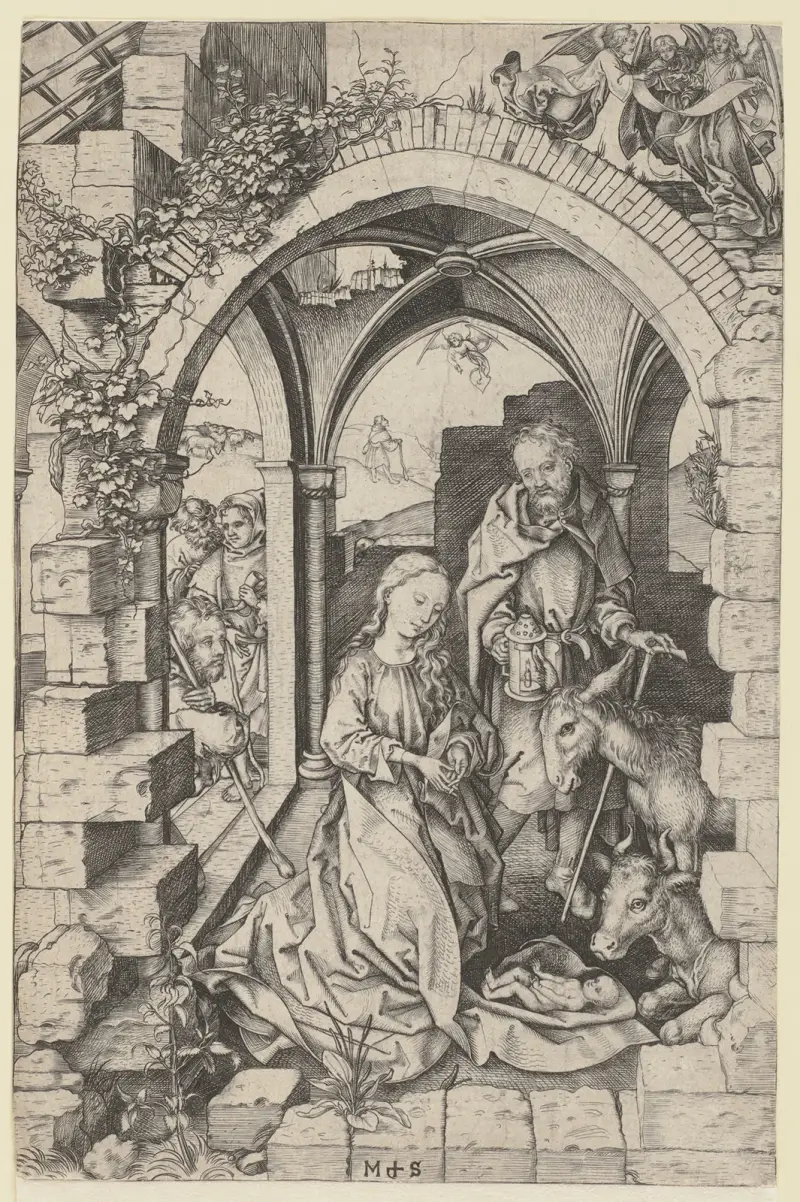 Die Geburt Christi, 1470 – Nr. 1 von Martin Schongauer