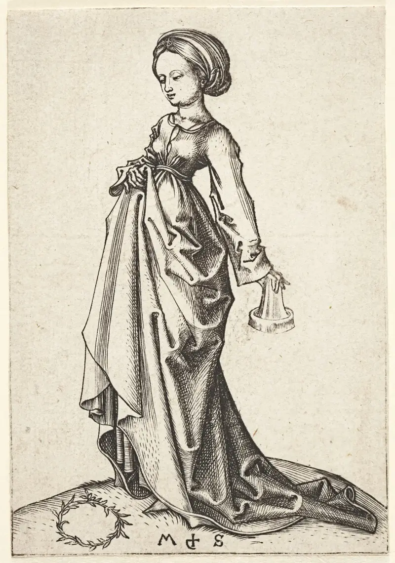 The second foolish Virgin av Martin Schongauer