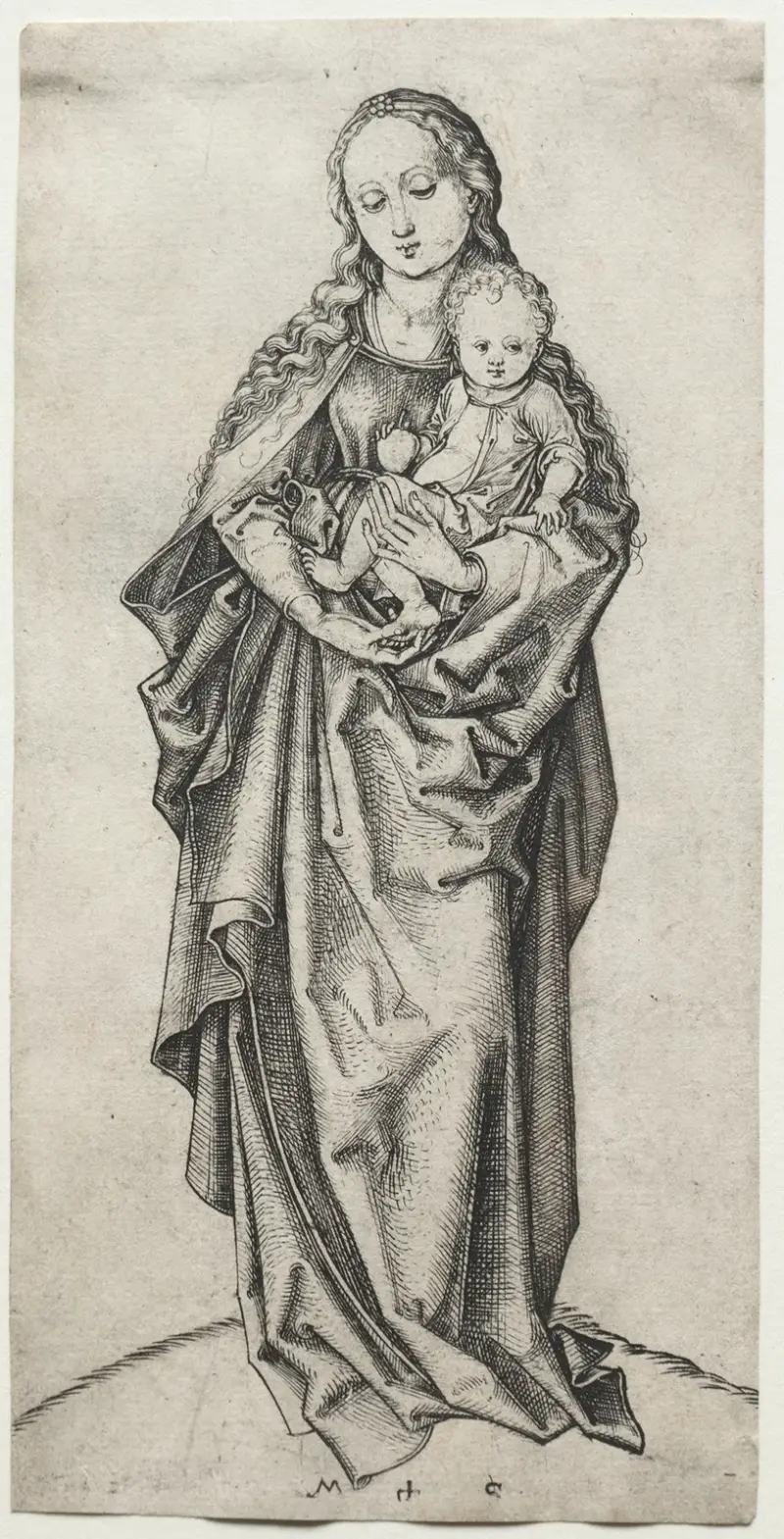Madonnan med barnet och äpplet av Martin Schongauer
