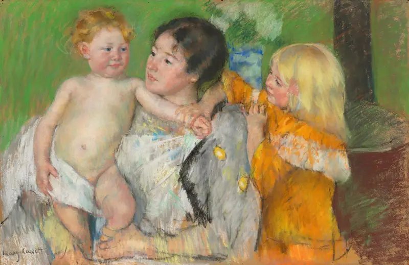 Po koupeli, Mary Cassatt