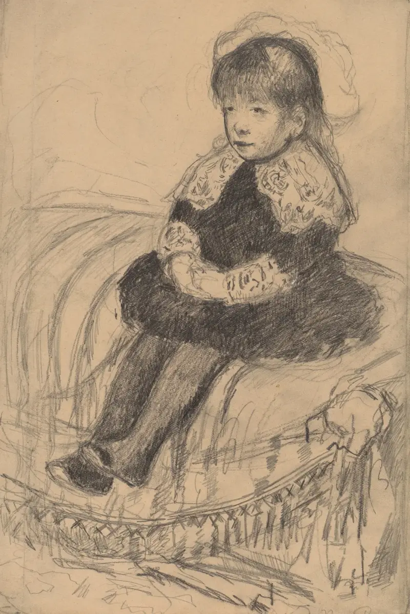 Child Seated on a Sofa av Mary Cassatt