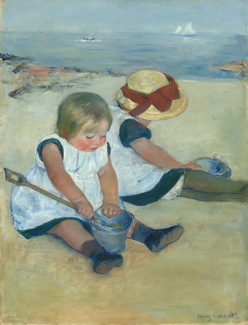 Children Playing on the Beach av Mary Cassatt