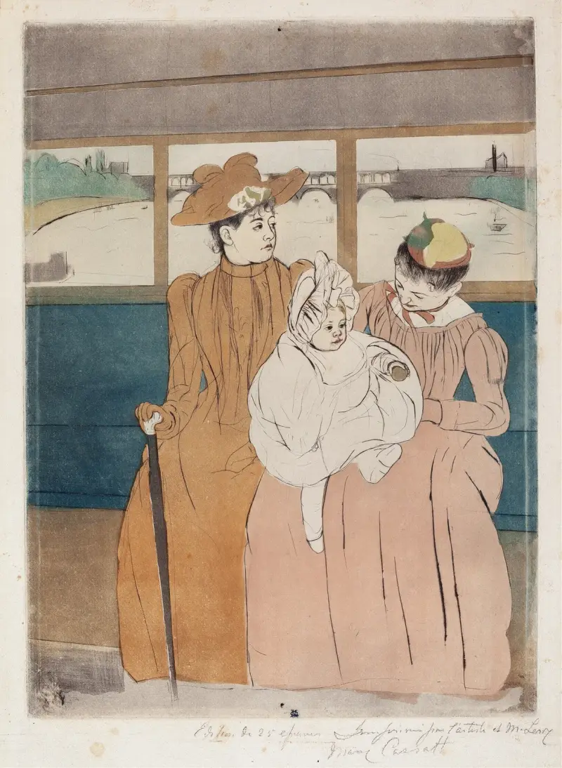 In the Omnibus, 1890 av Mary Cassatt