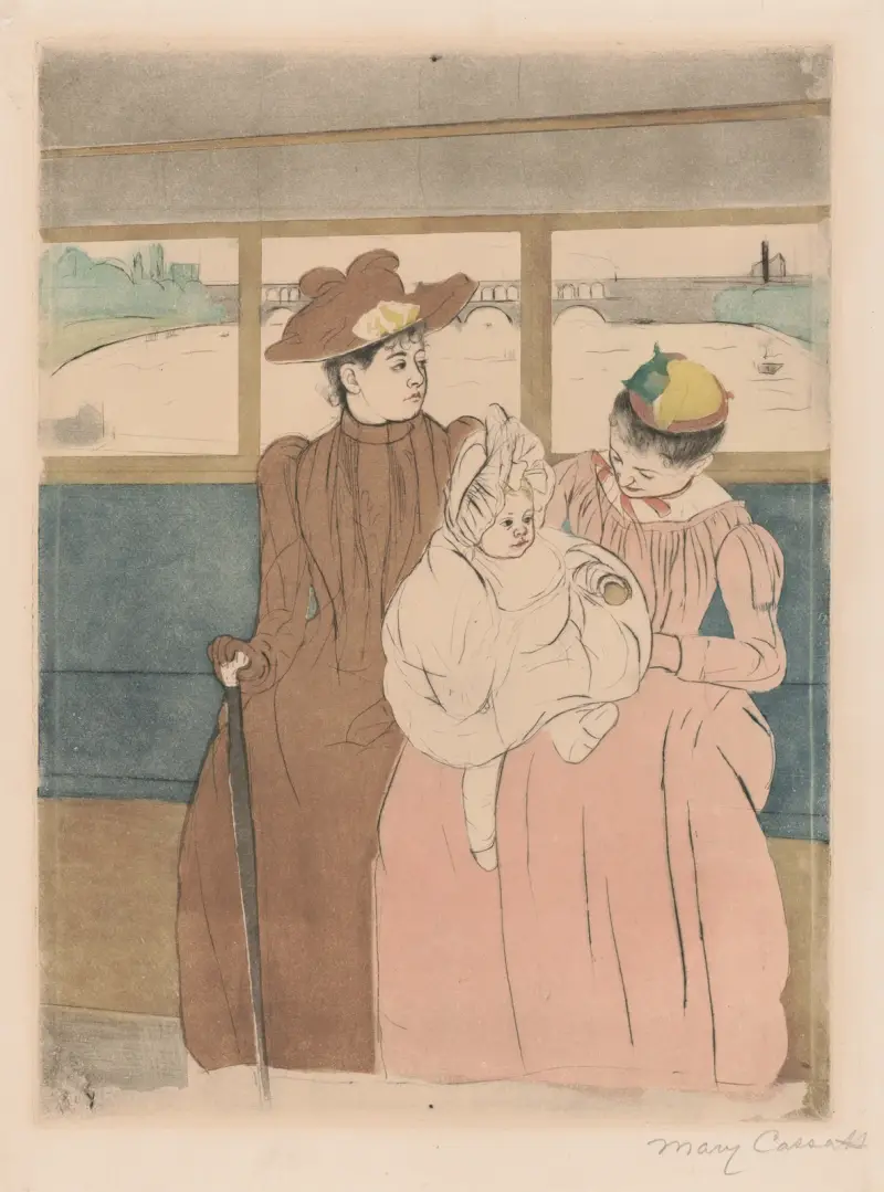 In the omnibus, 1891 – nr 1 av Mary Cassatt