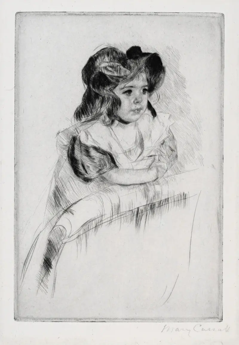Margot Resting Arms on Back of Armchair, 1903 – nr 2 av Mary Cassatt