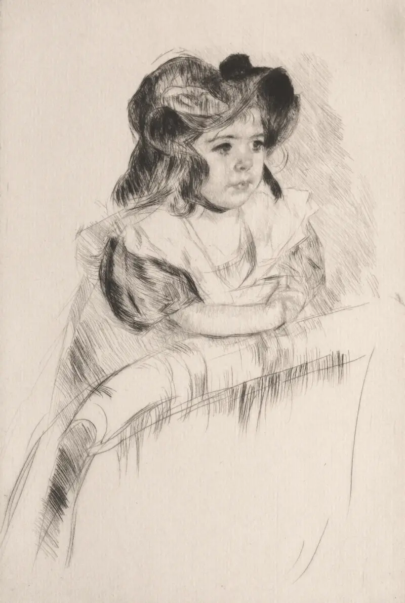 Margot, Resting Arms on Back of Armchair, 1903 – nr 1 av Mary Cassatt