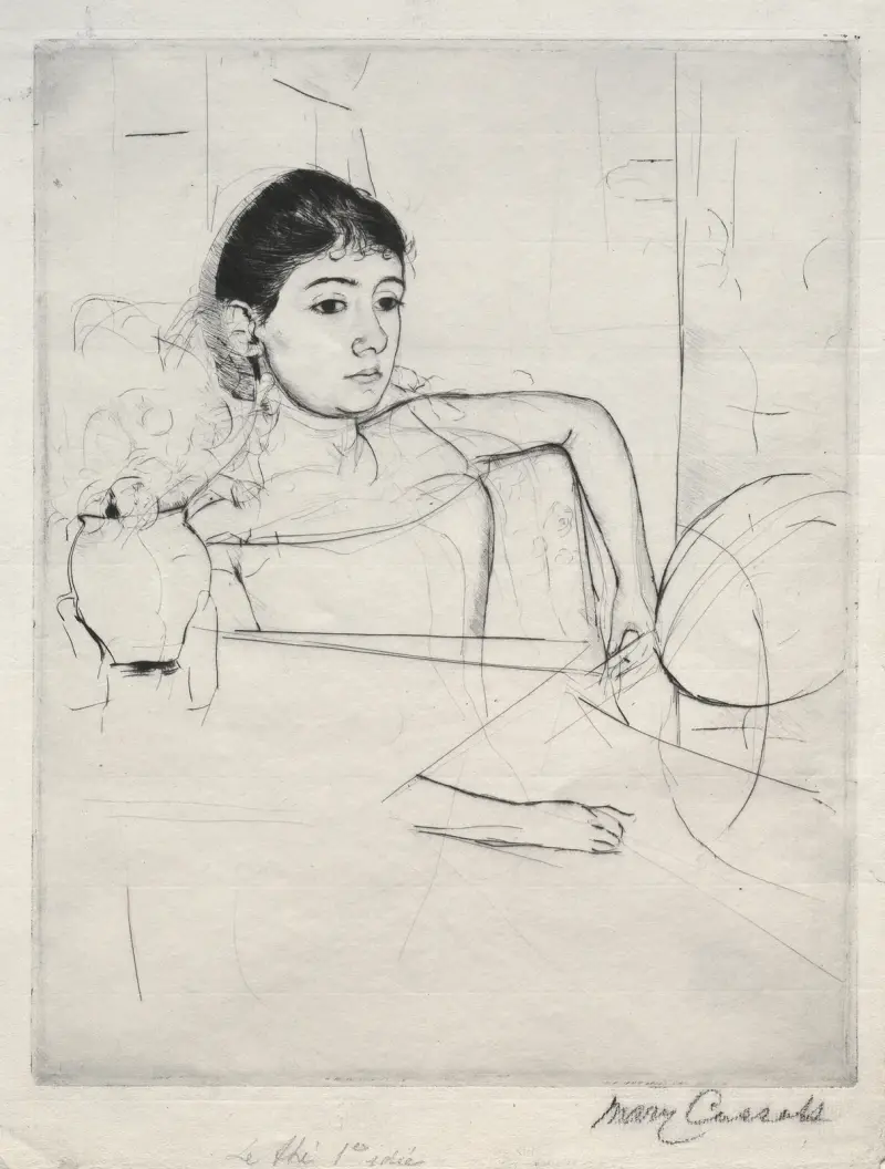 Mimi as a Brunette av Mary Cassatt